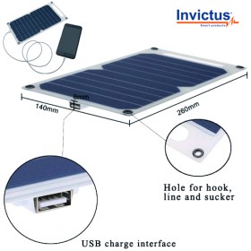 INVICTUS SRUSB-5 ΗΛΙΑΚΟΣ ΦΟΡΤΙΣΤΗΣ ΜΕ USB 5W  INVICTUS SOLAR  POWER